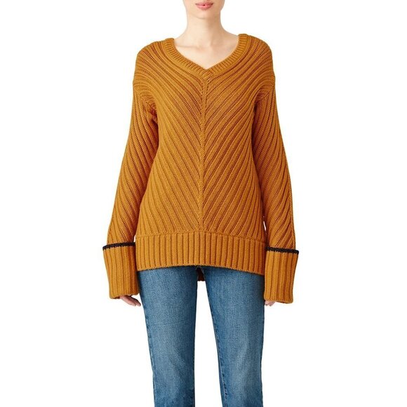 Jason Wu Sweaters - Grey by Jason Wu Wool Plunge Neck Sweater